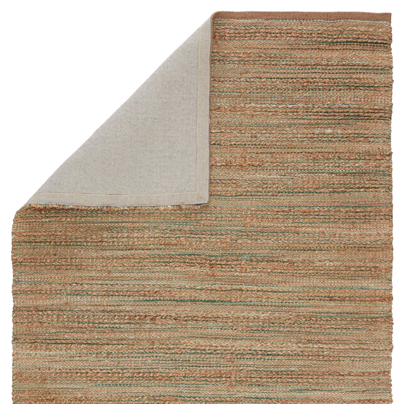 Himalaya Canterbury Natural Solid Tan/ Green Area Rug (3'6"X5'6")