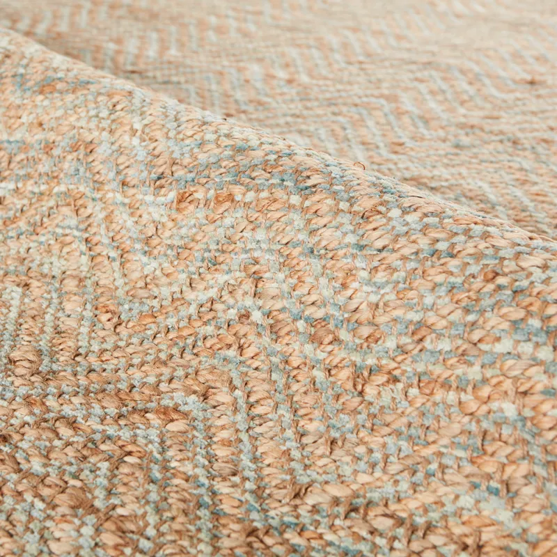 Himalaya Reap Natural Chevron Tan/ Green Area Rug (3'6"X5'6")