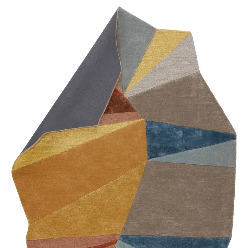 Iconic Sabah Handmade Geometric Multicolor/ Yellow Area Rug (6'X9')