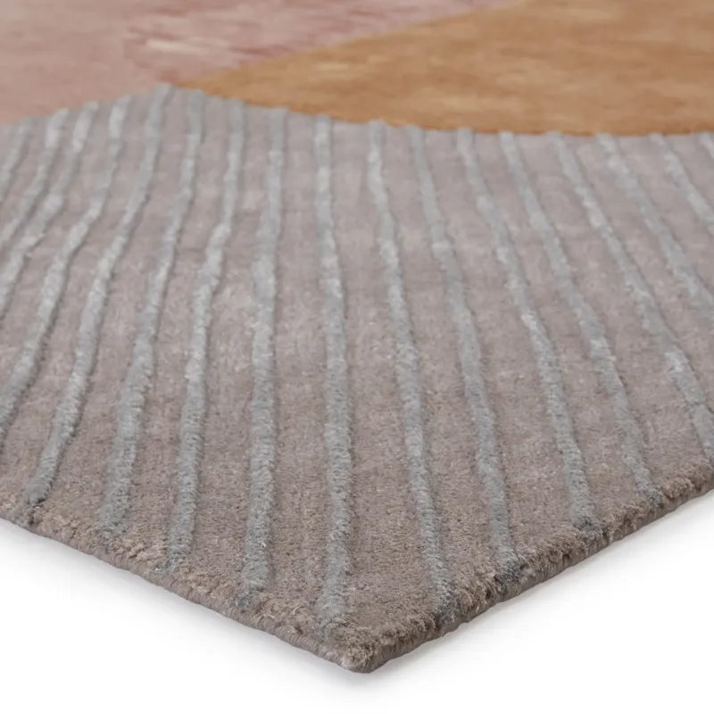 Iconic Synovah Handmade Geometric Multicolor/ Gray Area Rug (6'X9'7")