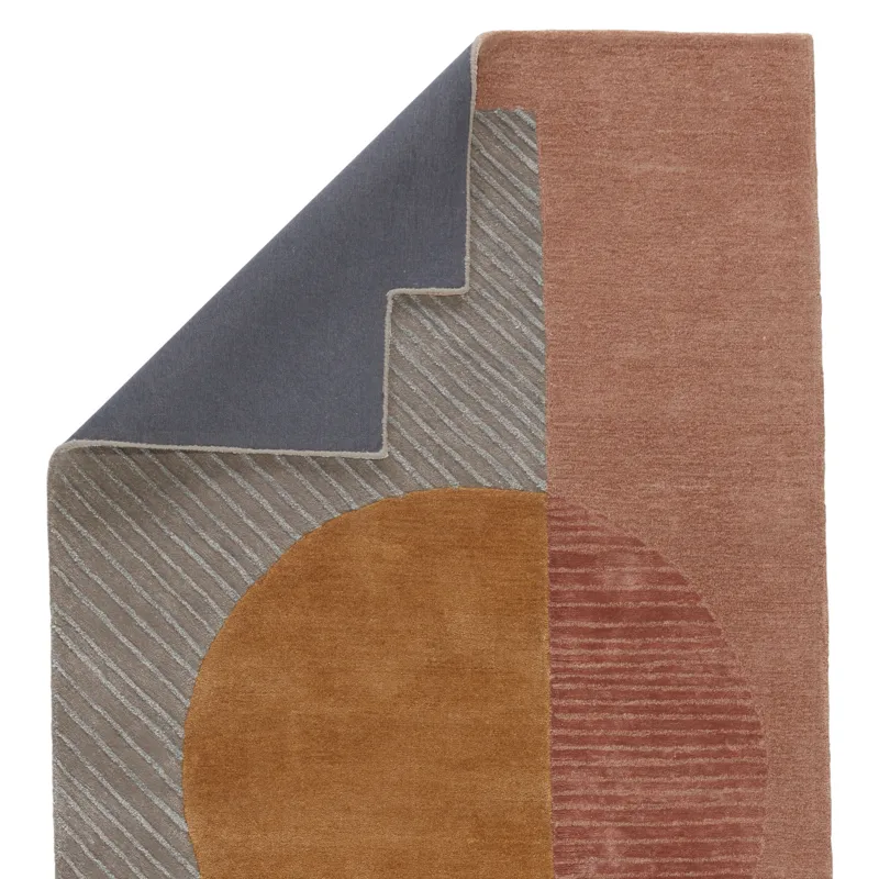 Iconic Synovah Handmade Geometric Multicolor/ Gray Area Rug (6'X9'7")