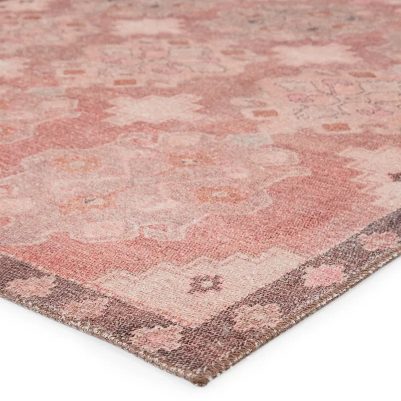 Kairos Vibe by  Chilton Medallion Pink/ Brown Area Rug (5'X7'6")