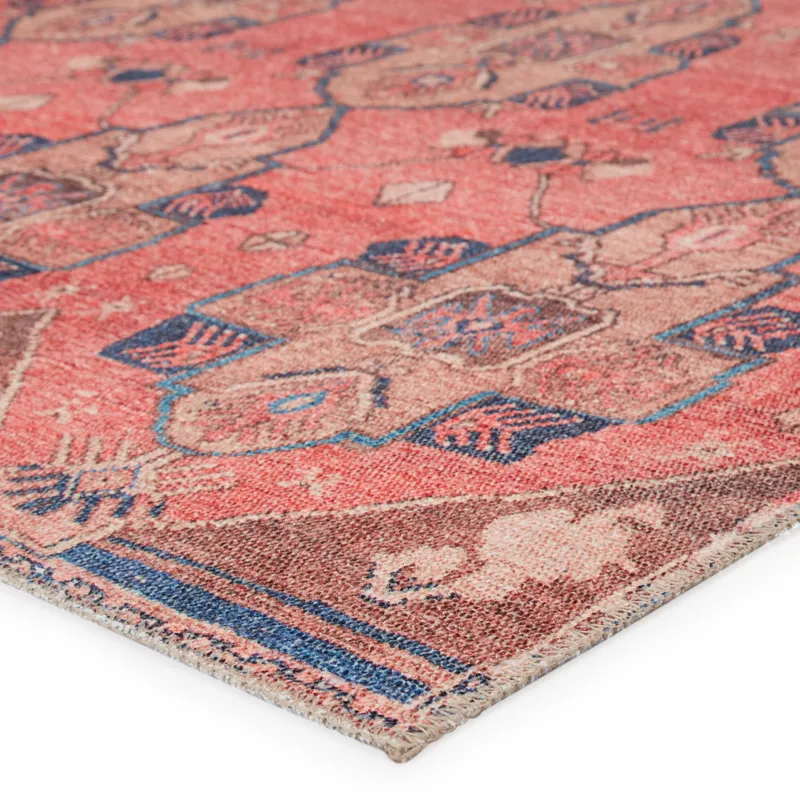 Kairos Vibe by  Lani Medallion Pink/ Blue Area Rug (5'X7'6")