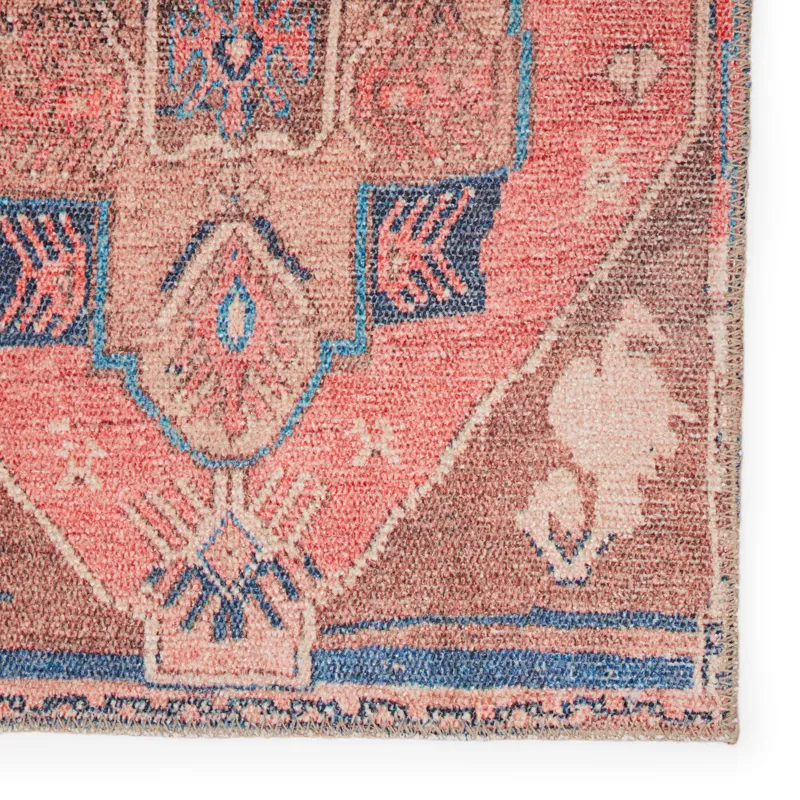 Kairos Vibe by  Lani Medallion Pink/ Blue Area Rug (5'X7'6")