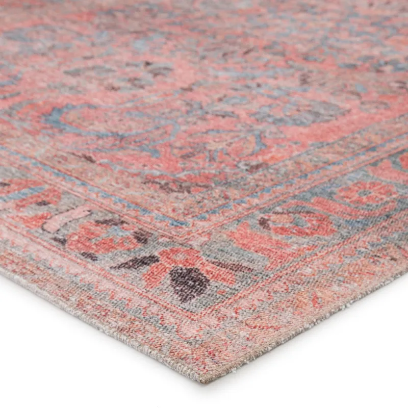 Kindred Pippa Medallion Pink/ Light Blue Area Rug (5'X7'6")