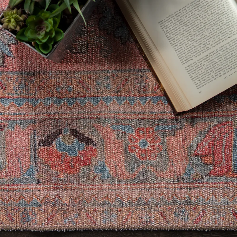 Kindred Pippa Medallion Pink/ Light Blue Area Rug (5'X7'6")