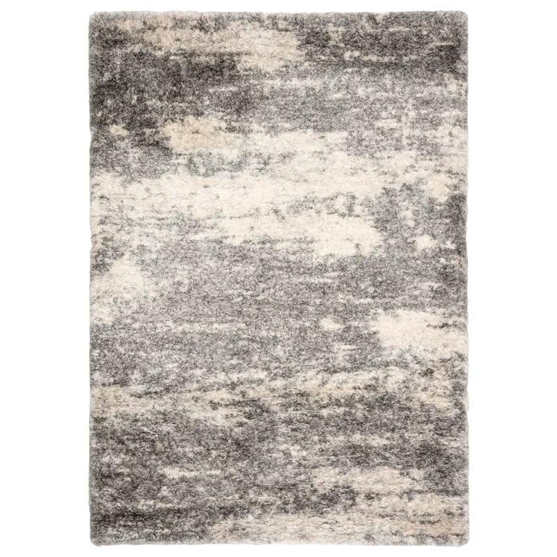 Lyra Elodie Abstract Gray/ Ivory Area Rug (8'10"X11'9")