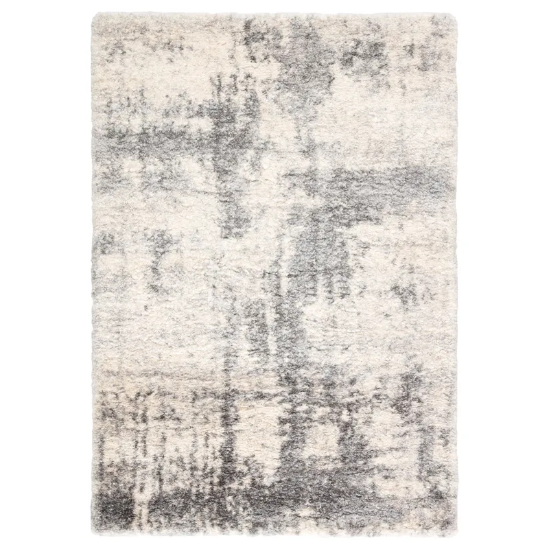 Lyra Serenade Abstract Ivory/ Light Gray Area Rug (8'10"X11'9")