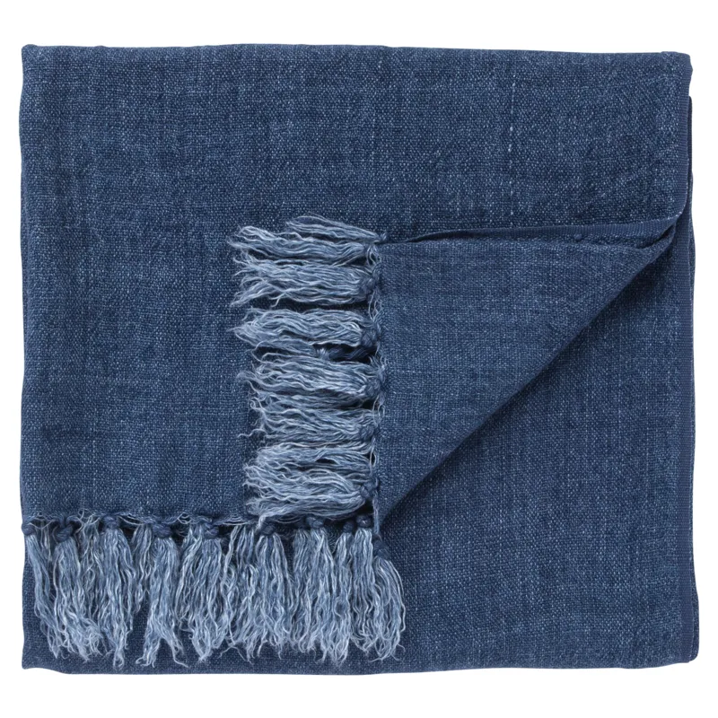 Madura Lisabet Solid Blue Throw