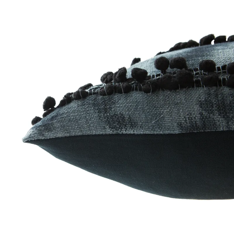 Mercado Fera Ombre Indigo/ White Down Throw Pillow 14X40 inch