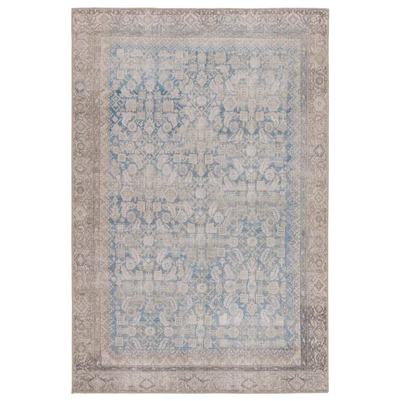 Medea Vibe by  Royse Oriental Blue/ Gray Area Rug (5'X7'6")