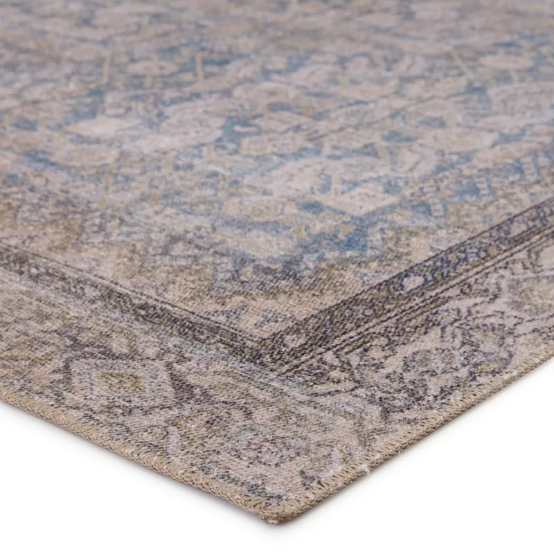 Medea Vibe by  Royse Oriental Blue/ Gray Area Rug (5'X7'6")