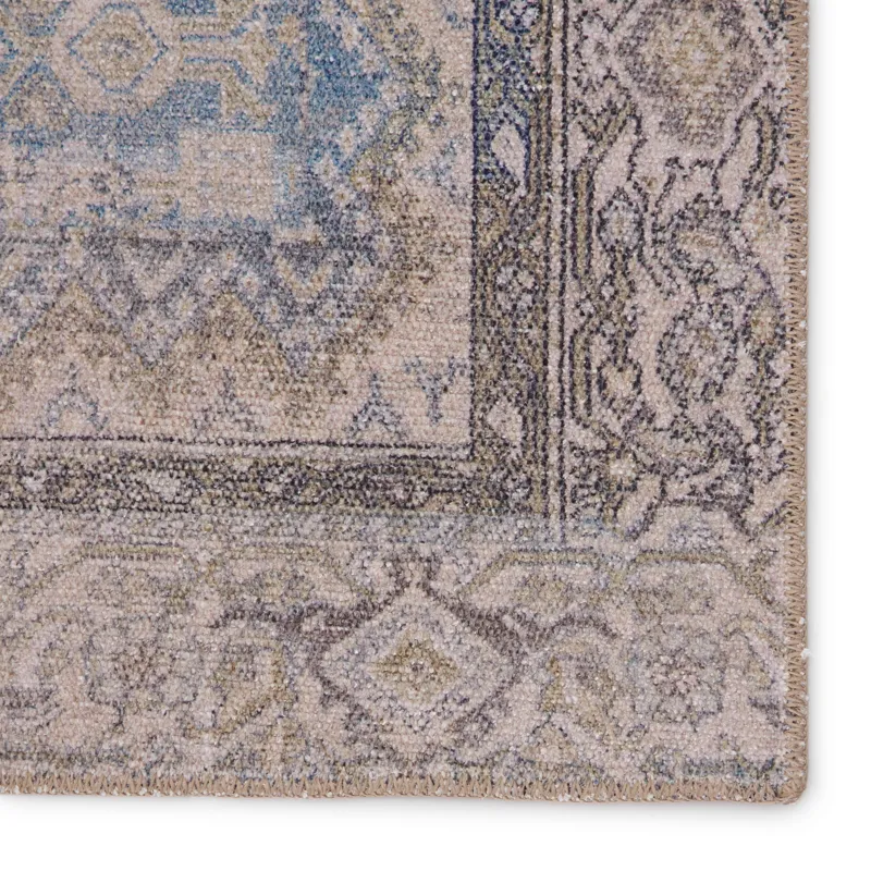 Medea Vibe by  Royse Oriental Blue/ Gray Area Rug (5'X7'6")