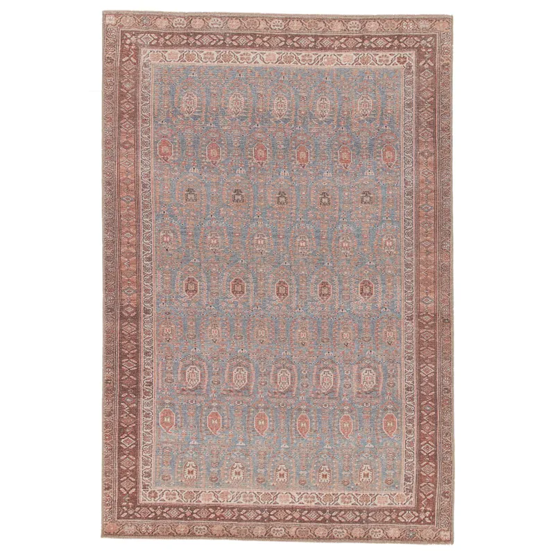Medea Vibe by  Tielo Oriental Blue/ Brown Area Rug (5'X7'6")