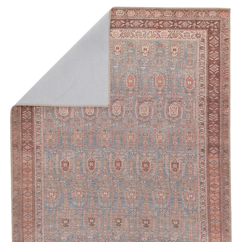 Medea Vibe by  Tielo Oriental Blue/ Brown Area Rug (5'X7'6")
