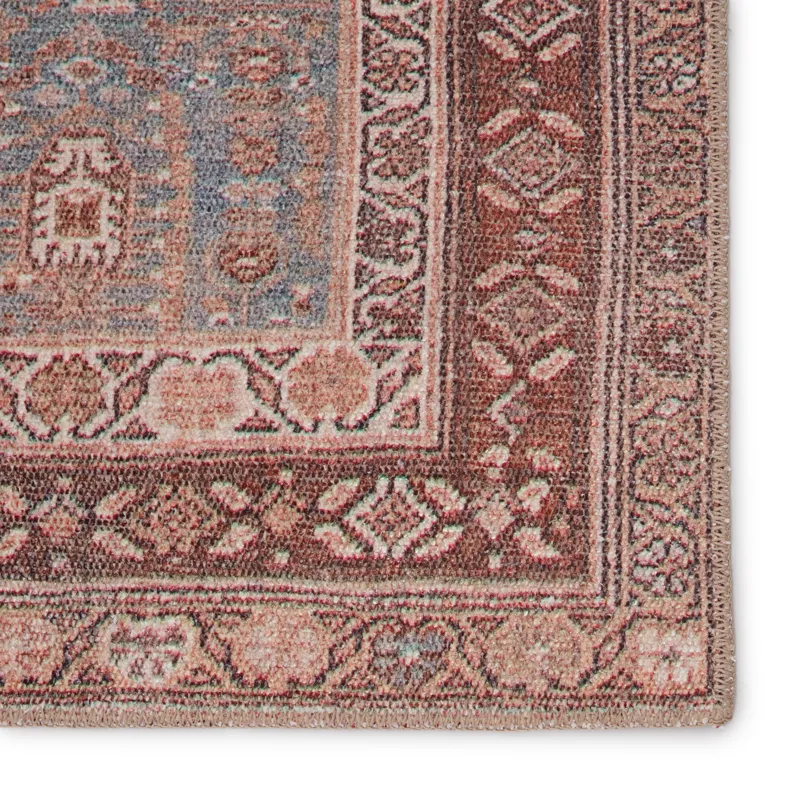 Medea Vibe by  Tielo Oriental Blue/ Brown Area Rug (5'X7'6")