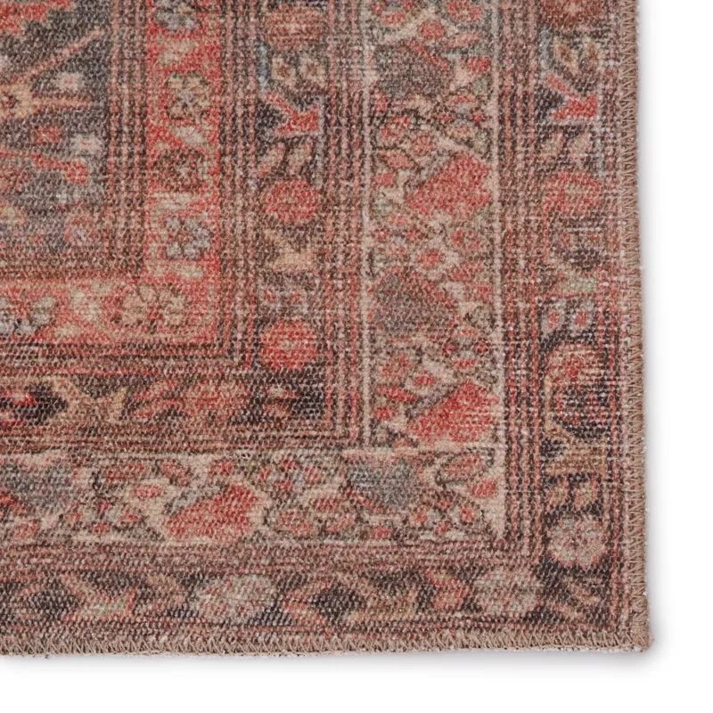 Medea Vibe by  Estienne Trellis Rust/ Brown Area Rug (5'X7'6")
