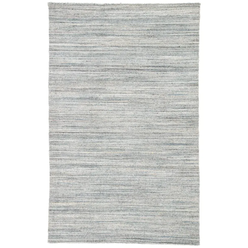Madras Vassa Handmade Solids & Heathers Blue/ Gray Area Rug (2'X3')