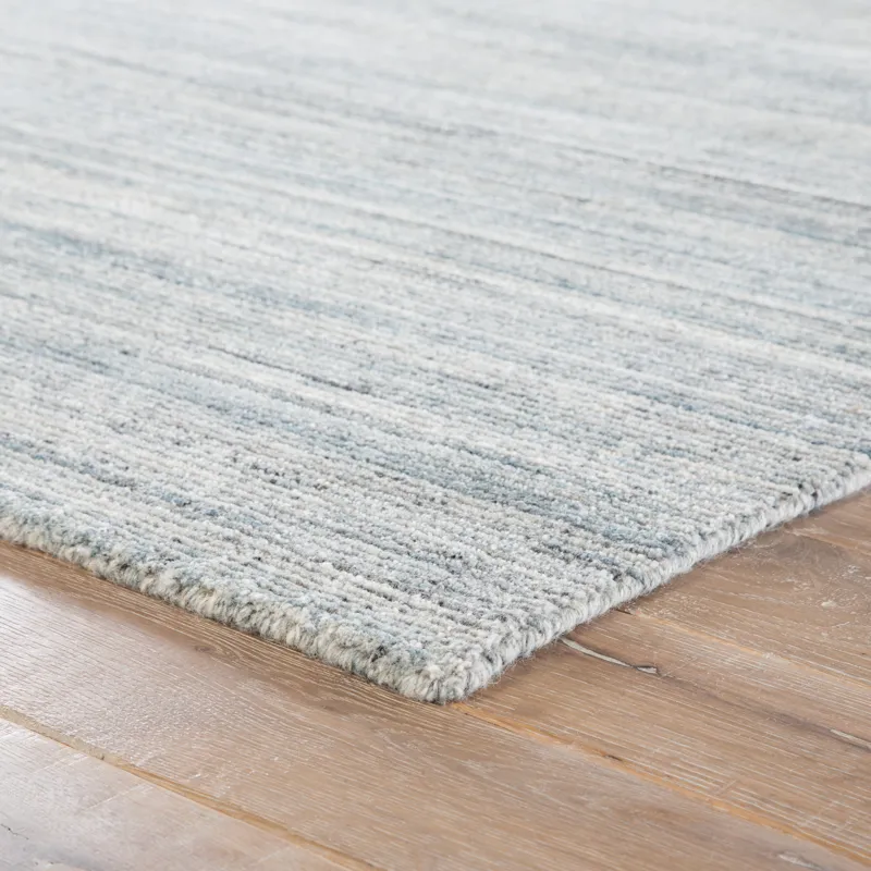 Madras Vassa Handmade Solids & Heathers Blue/ Gray Area Rug (2'X3')