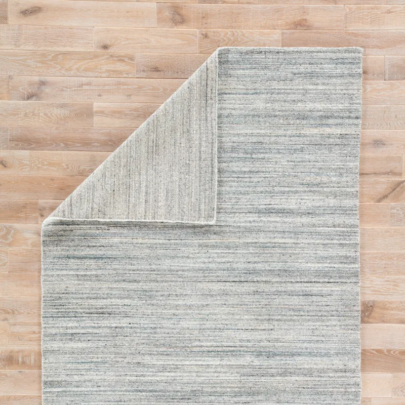 Madras Vassa Handmade Solids & Heathers Blue/ Gray Area Rug (2'X3')
