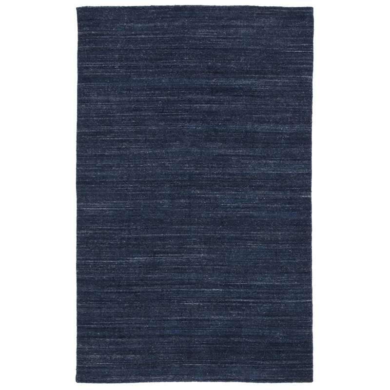 Madras Vassa Handmade Solid Dark Blue Area Rug (8'X11')