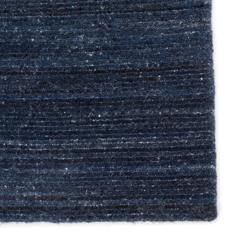 Madras Vassa Handmade Solid Dark Blue Area Rug (8'X11')