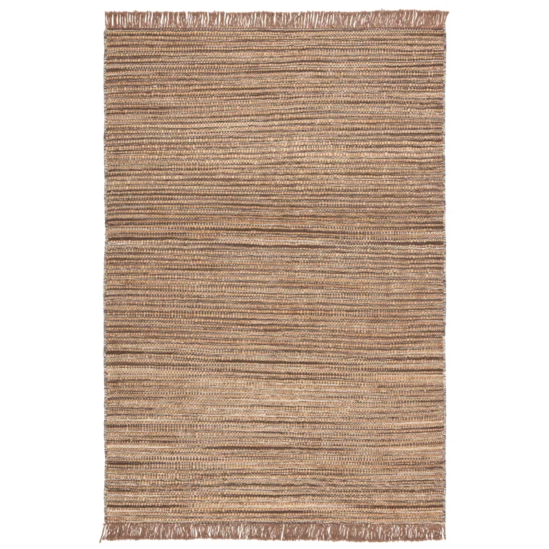 Mosaic Tansy Natural  Striped Taupe/ Brown Area Rug (2'X3')