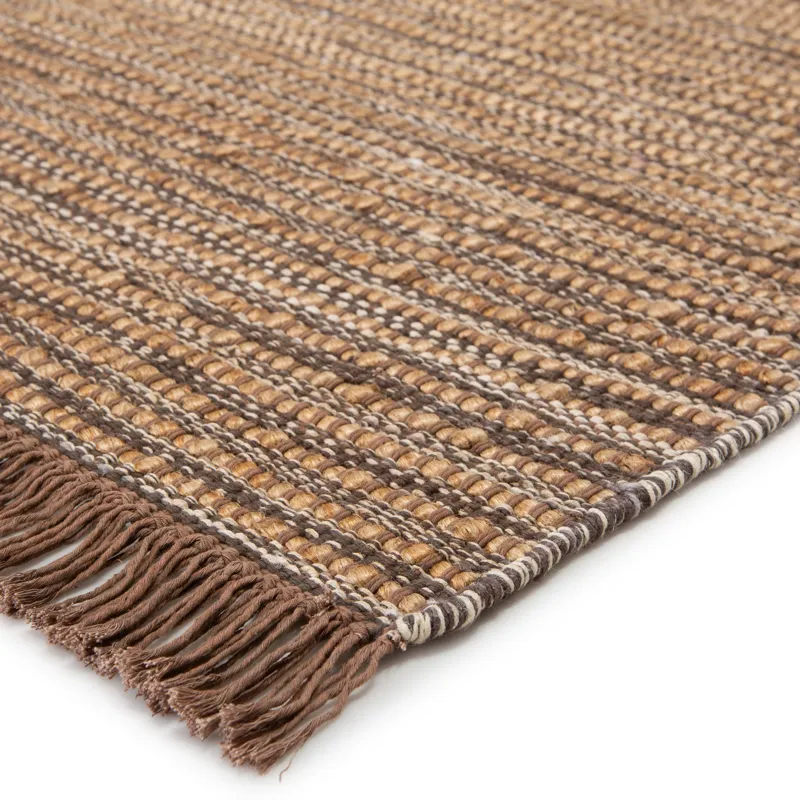 Mosaic Tansy Natural  Striped Taupe/ Brown Area Rug (2'X3')