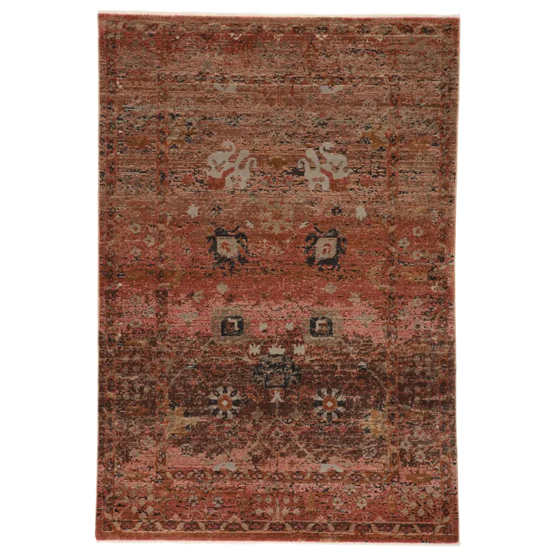 Myriad Vibe by  Caruso Oriental Pink/ Rust Runner Rug (2'6"X12')