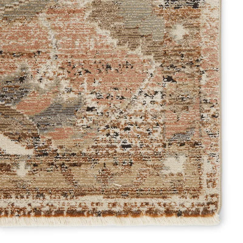 Myriad Vibe by  Milana Oriental Blush/ Tan Area Rug (5'X7'6")