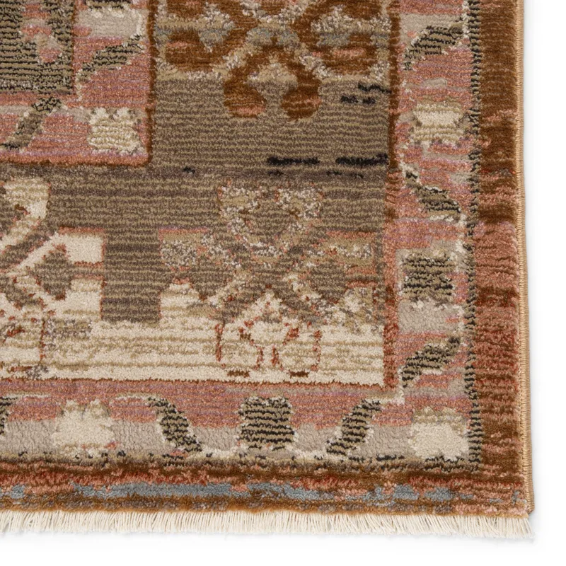 Myriad Vibe by  Constanza Medallion Blush/ Gray Runner Rug (2'6"X8')