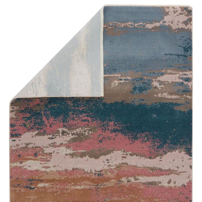 Myriad Vibe by  Helene Abstract Multicolor Runner Rug (2'6"X8')