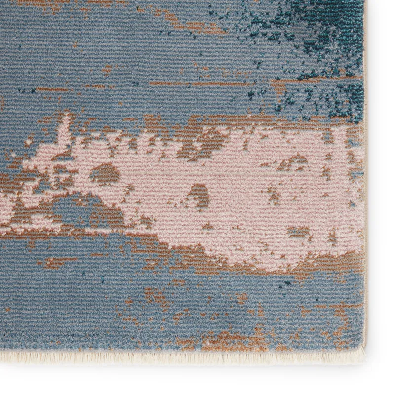 Myriad Vibe by  Helene Abstract Multicolor Runner Rug (2'6"X8')