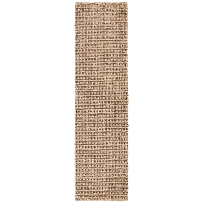 Naturals Lucia Achelle Natural Solid Taupe Runner Rug (2'6"X9')