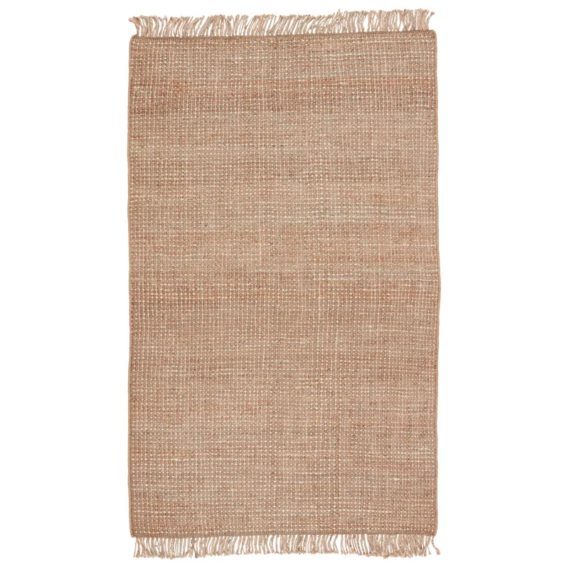 Naturals Lucia Sauza Natural Solid Beige/ Ivory Area Rug (5'X8')