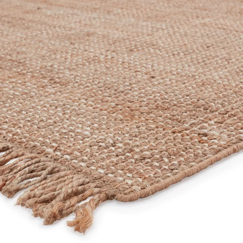 Naturals Lucia Sauza Natural Solid Beige/ Ivory Area Rug (5'X8')