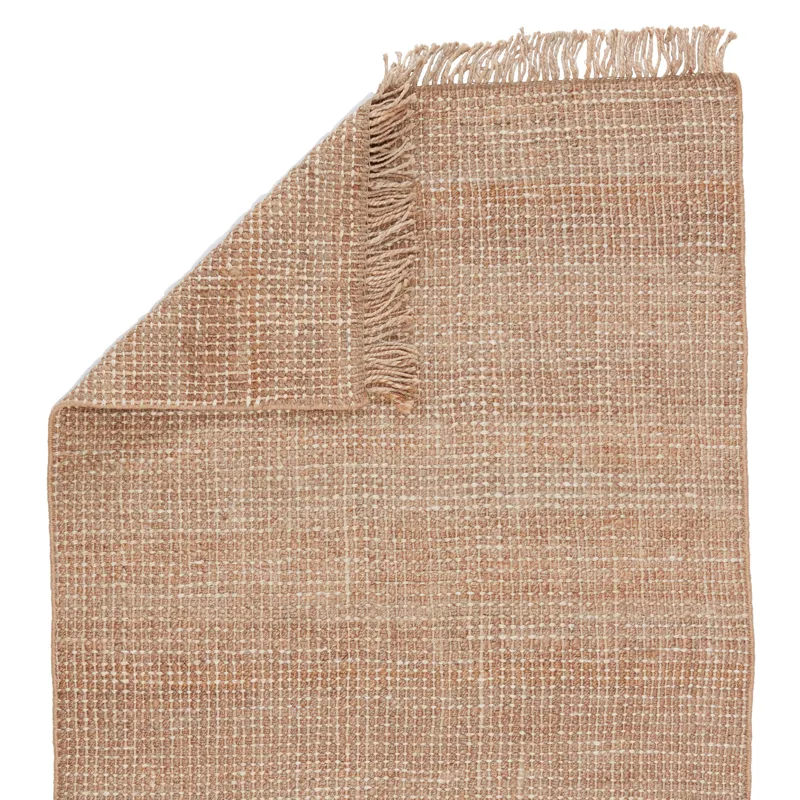 Naturals Lucia Sauza Natural Solid Beige/ Ivory Area Rug (5'X8')