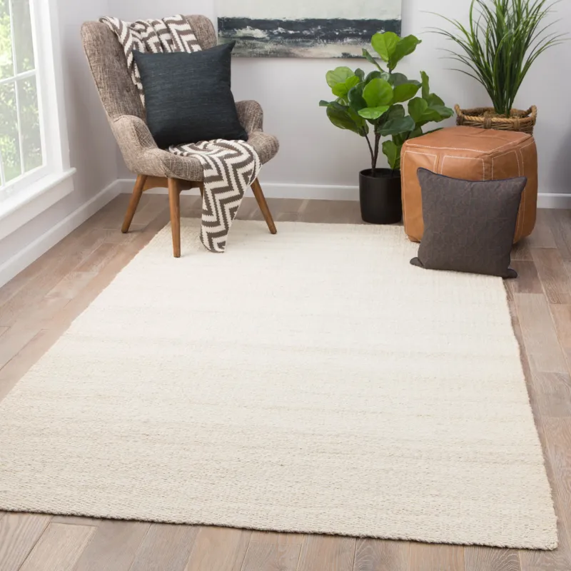 Naturals Tobago Hutton Natural Solid White Area Rug (9'X12')