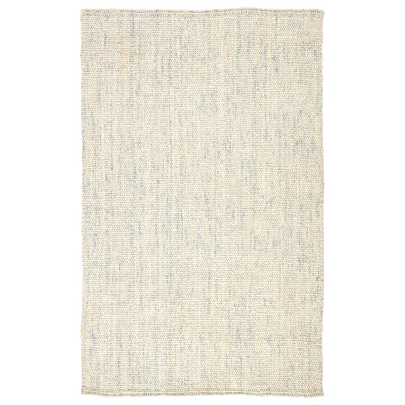 Naturals Tobago Bluffton Natural Solid Ivory/ Blue Area Rug (5'X8')