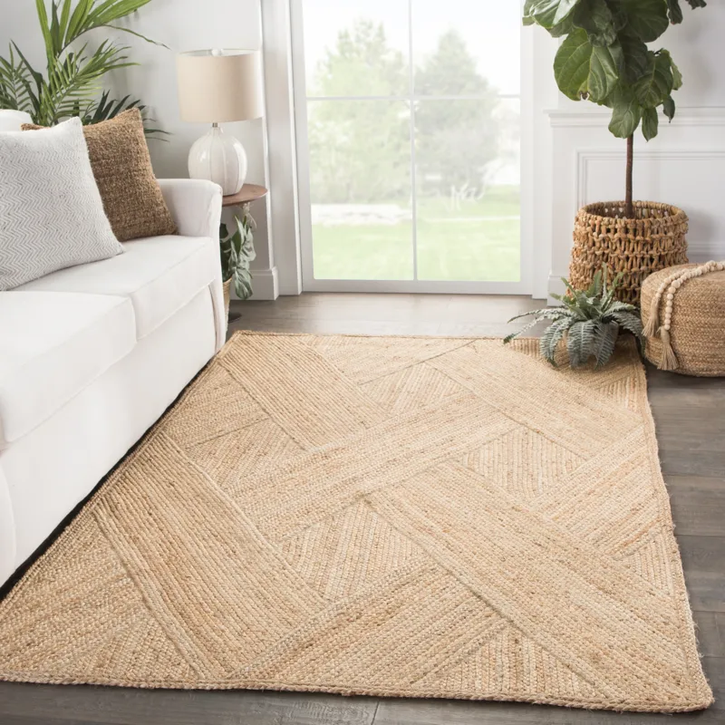 Naturals Tobago Vero Natural Trellis Beige Area Rug (9'X12')