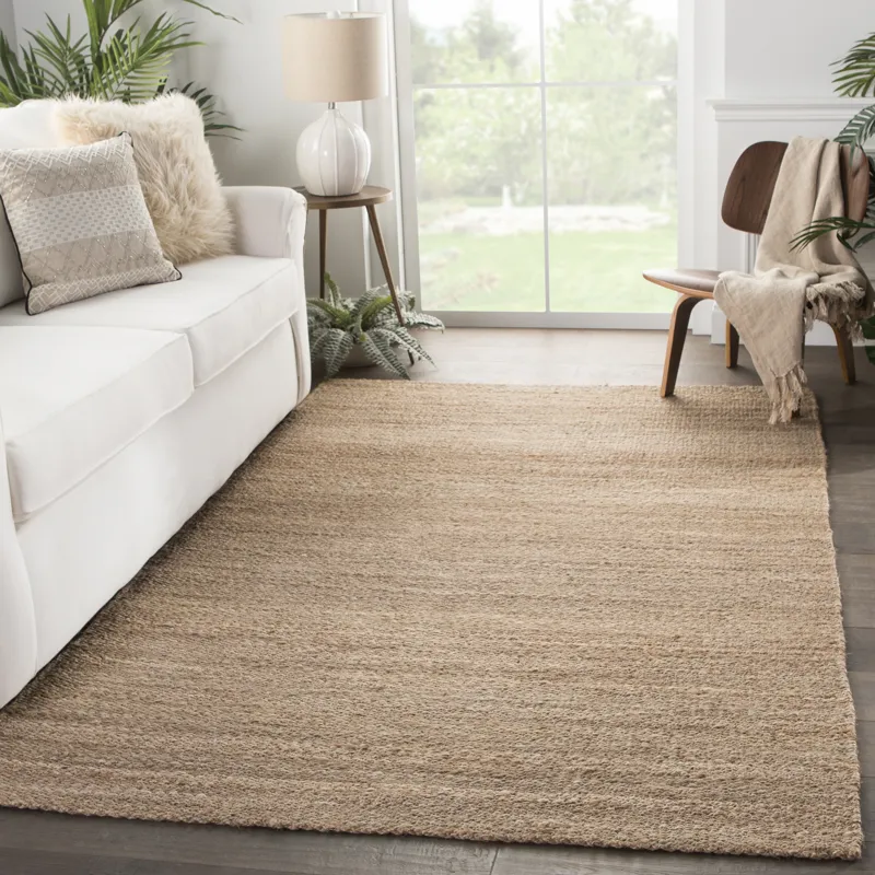 Naturals Tobago Hilo Natural Solid Tan Area Rug (5'X8')