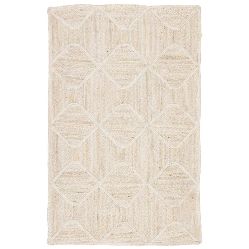 Naturals Tobago Sisal Bow Natural Trellis Ivory/ Beige Area Rug (4'X6')