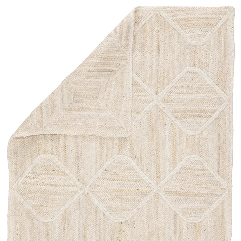 Naturals Tobago Sisal Bow Natural Trellis Ivory/ Beige Square Area Rug (8'X8')