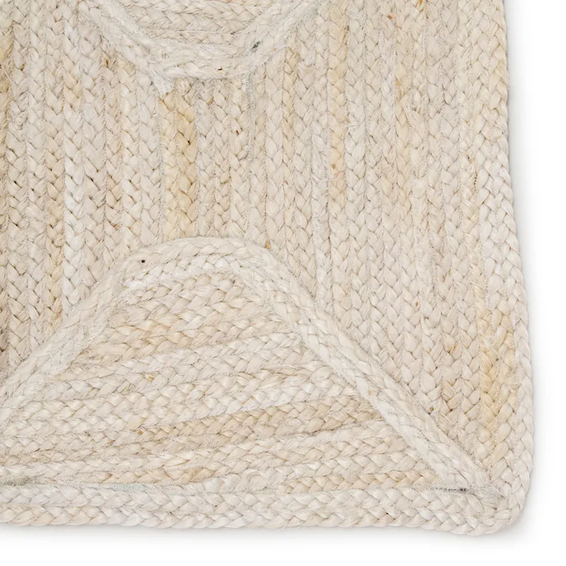 Naturals Tobago Sisal Bow Natural Trellis Ivory/ Beige Square Area Rug (8'X8')