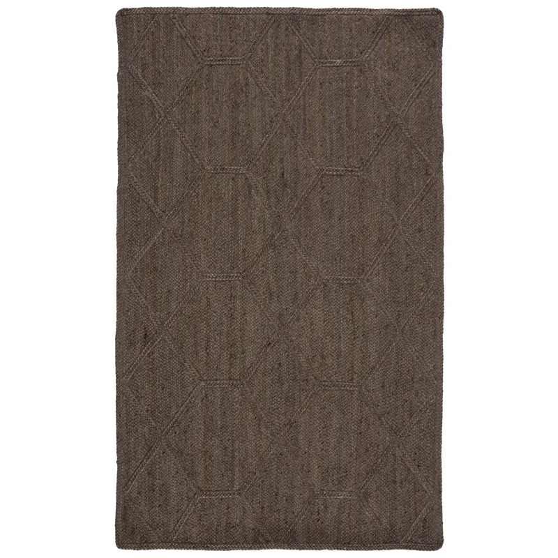 Naturals Tobago Ponce Natural Trellis Brown/ Gray Area Rug (2'X3')