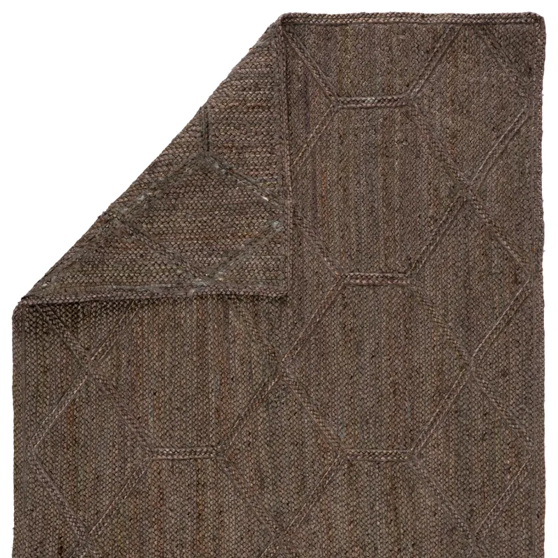 Naturals Tobago Ponce Natural Trellis Brown/ Gray Area Rug (2'X3')