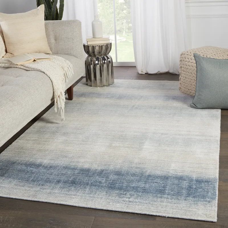 Newport by Barclay Butera Barclay Butera by  Bayshores Handmade Ombre Blue/ Beige Area Rug (8'X1