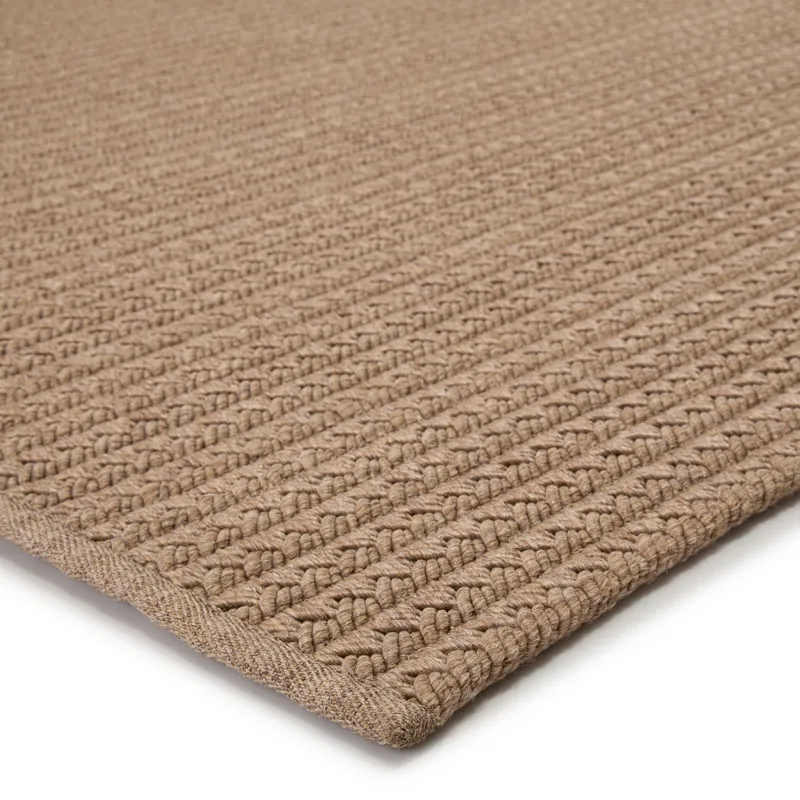 Nirvana Premium Iver Indoor/ Outdoor Solid Tan Area Rug (4'X6')