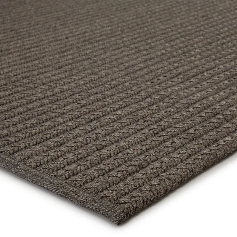 Nirvana Premium Iver Indoor/ Outdoor Solid Gray/ Taupe Area Rug (10'X14')