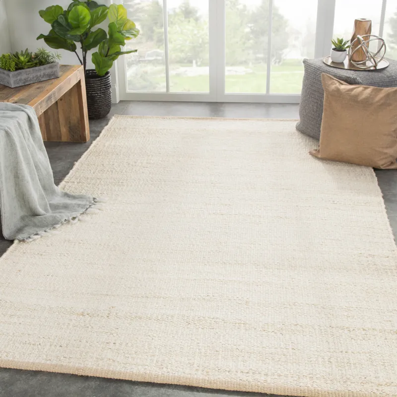 Naturals Monaco Anthro Natural Solid Cream Area Rug (9'X12')